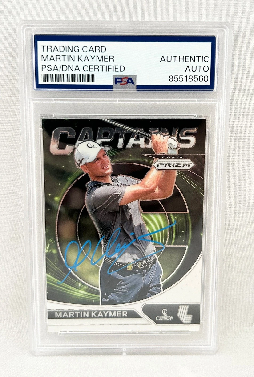 Martin Kaymer Signed Card 2024 Panini Prizm #76 Captains PSA/DNA COA
