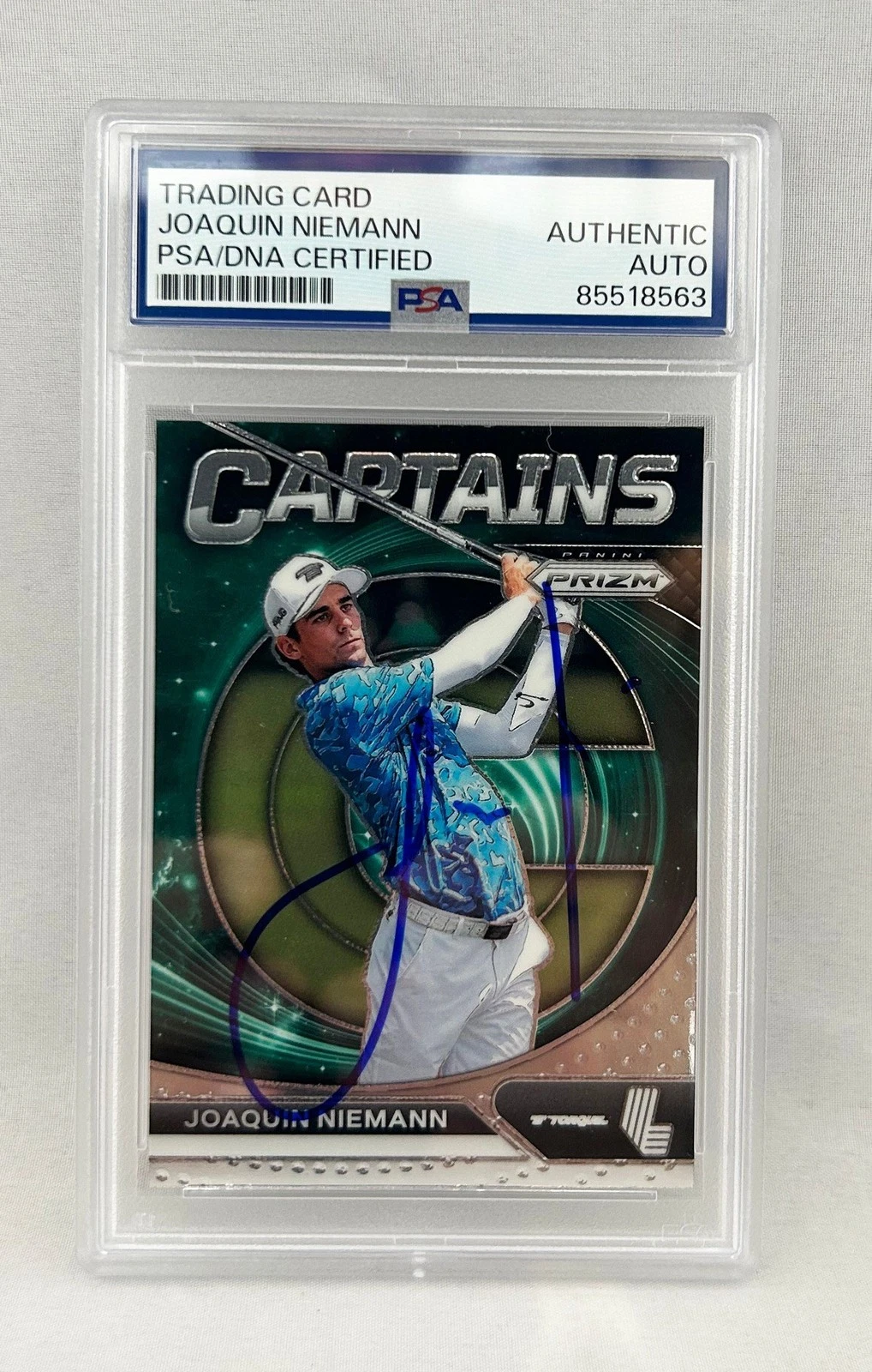 Joaquin Niemann Signed Card 2024 Panini Prizm #71 Captains PSA/DNA COA
