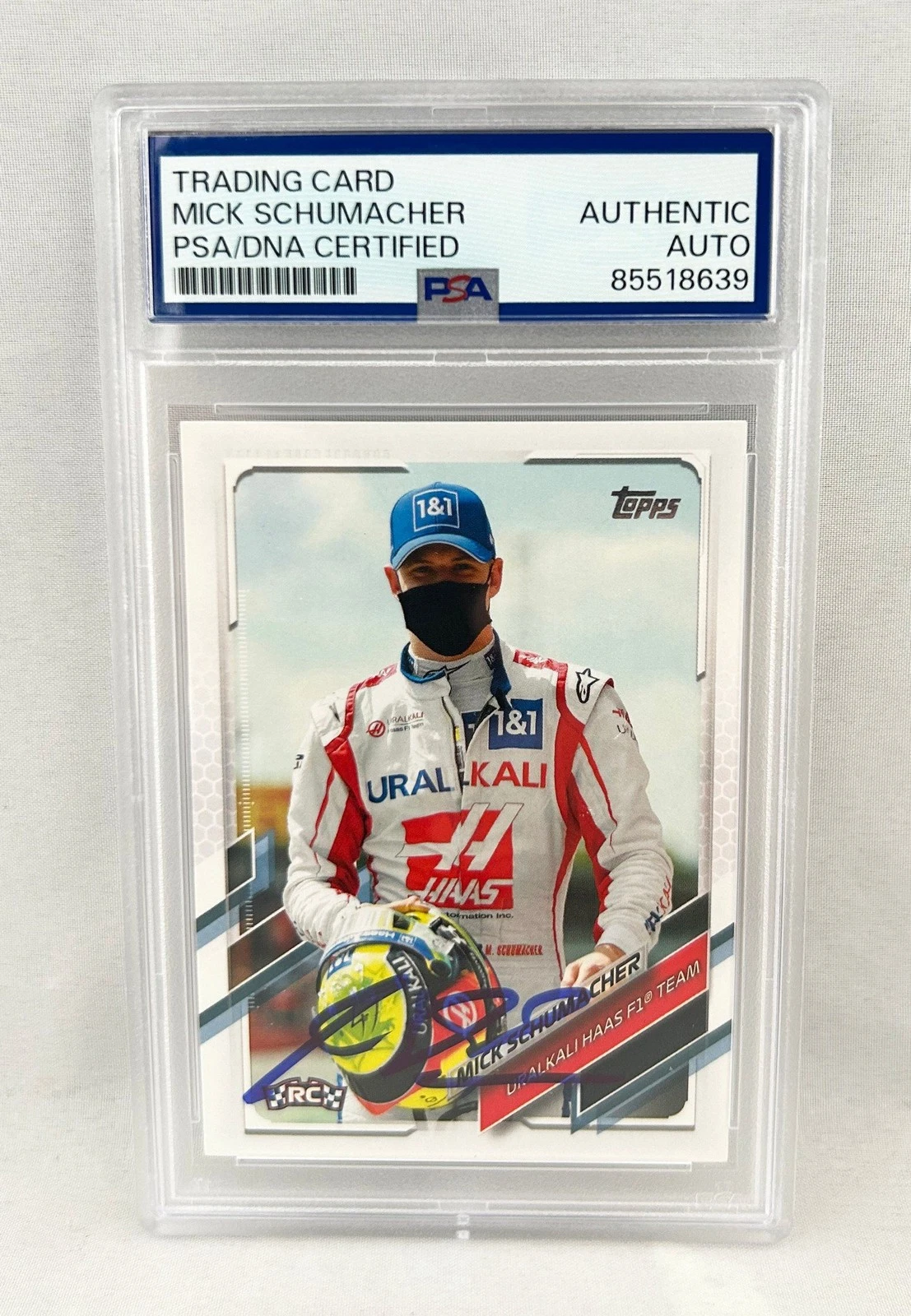 Mick Schumacher Signed Card 2021 Topps #70 PSA/DNA F1 Formula 1 COA