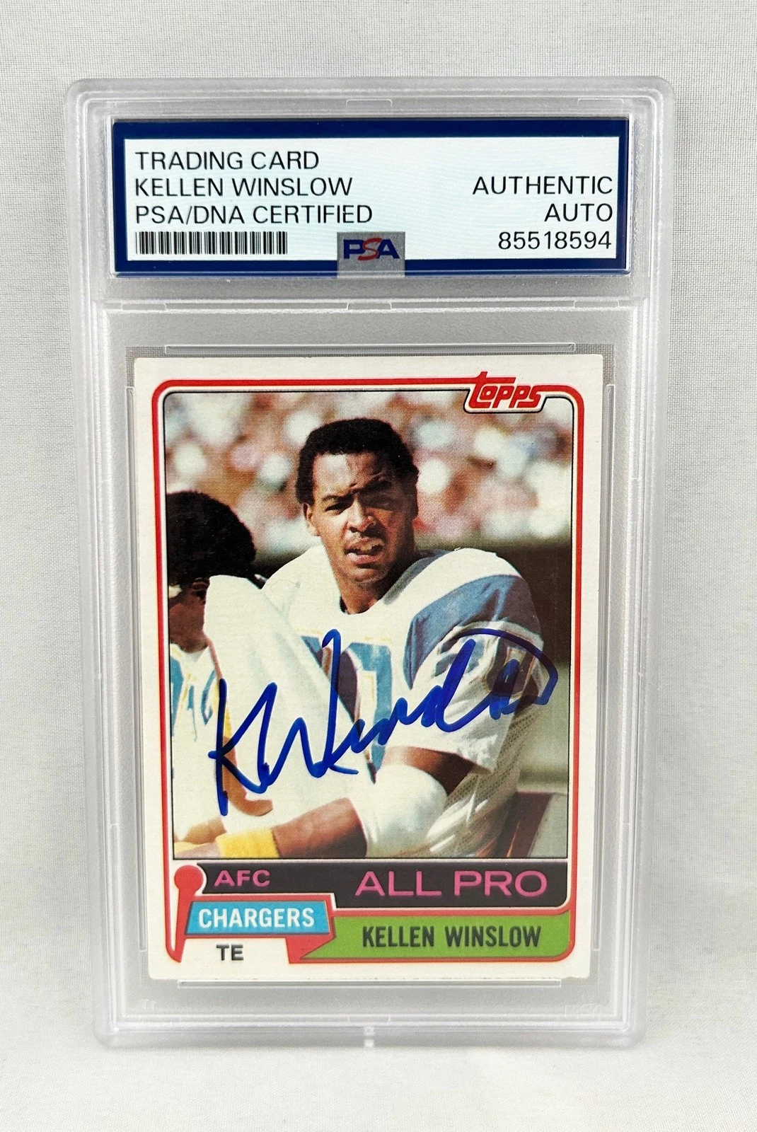 Kellen Winslow Signed Rookie Card 1981 Topps #150 PSA/DNA San Diego Chargers COA