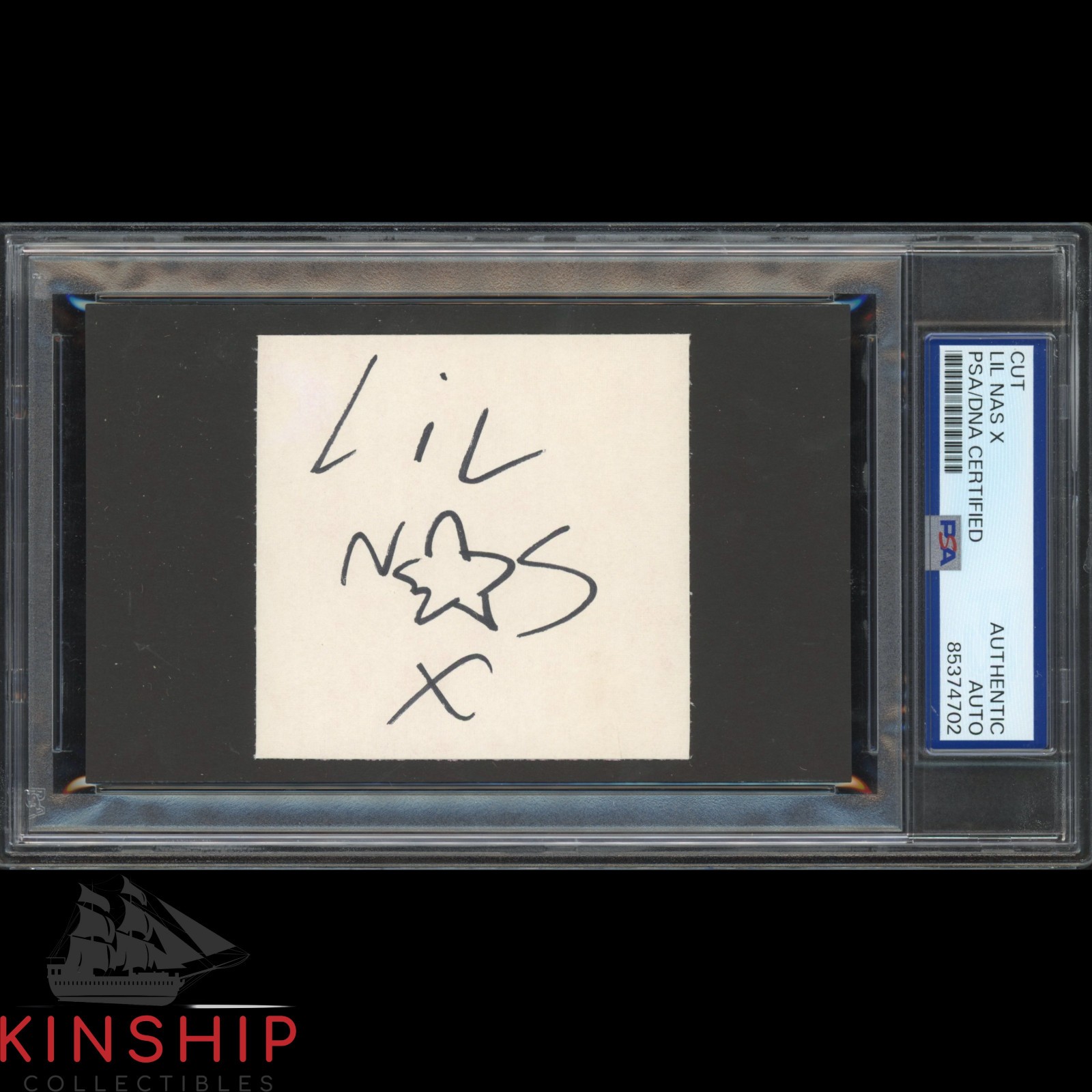 Lil Nas X signed Cut PSA DNA Slabbed Music Auto C4689