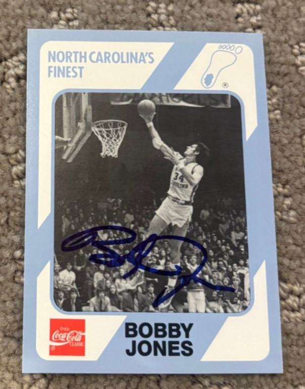 Bobby Jones signed autographed 1989 UNC Tar Heels Card Hall of Fame Card
