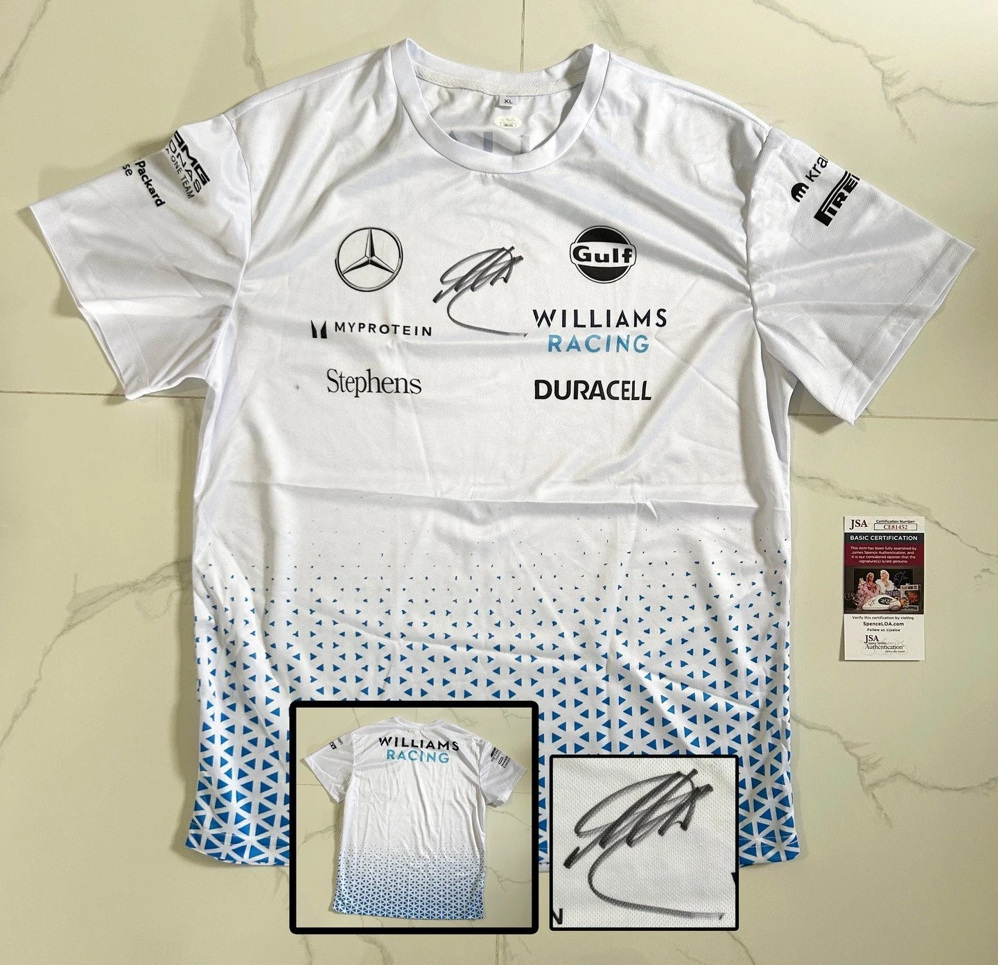 Alex Albon Signed Shirt Williams Racing Formula 1 F1 JSA 3 COA