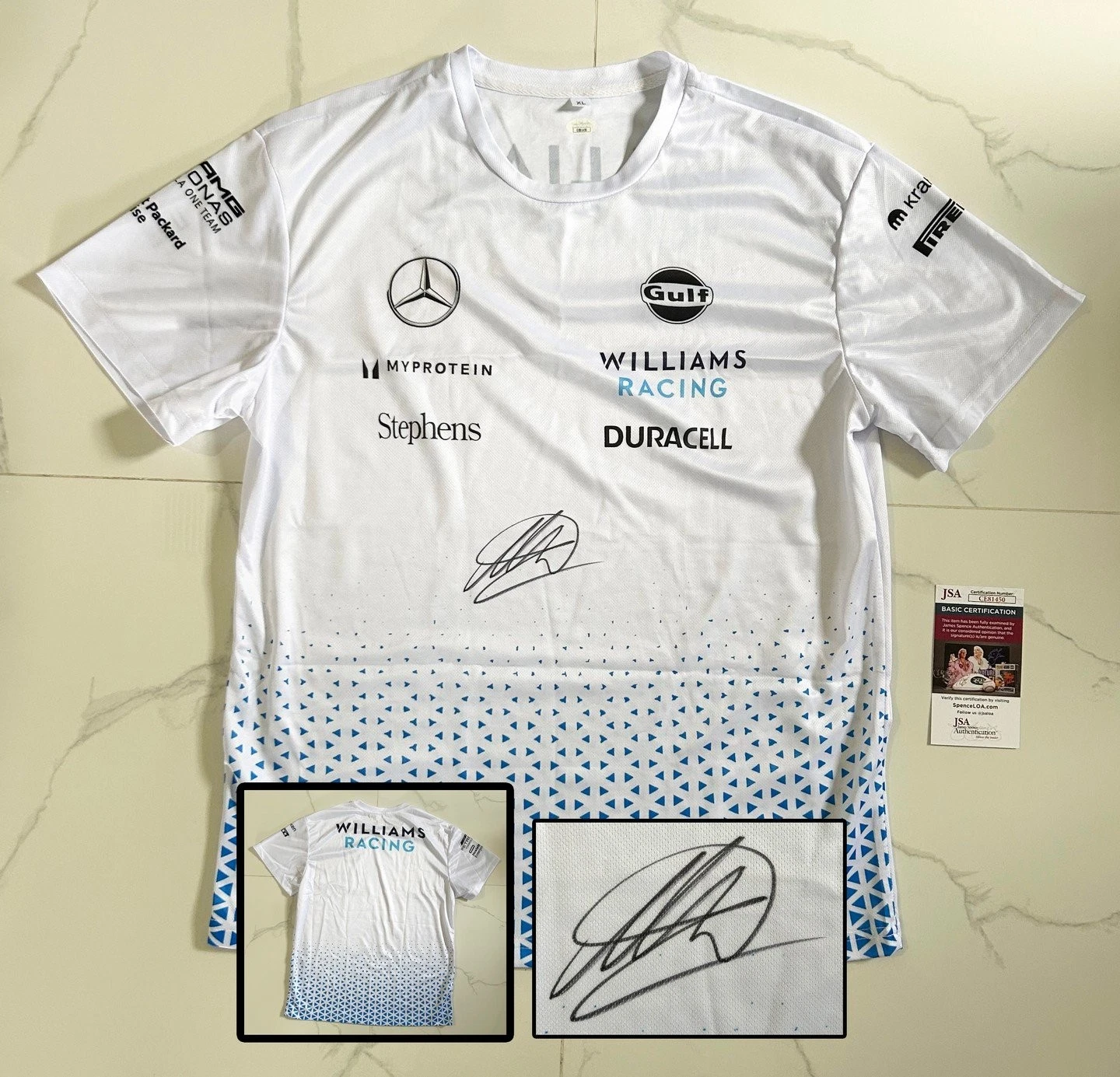 Alex Albon Signed Shirt Williams Racing Formula 1 F1 JSA COA