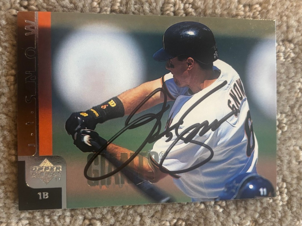 1998 Upper Deck - #216 J.T. Snow Giants signed autographed baseball card