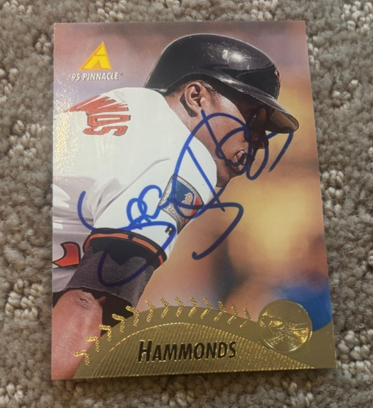 1995 Pinnacle #10 Jeffrey Hammonds signed autographed card Baltimore Orioles