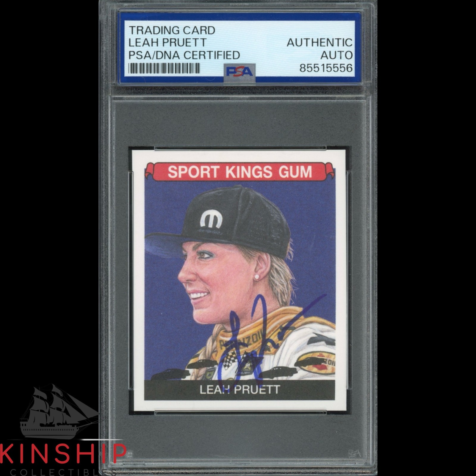 Leah Pruett signed 2020 Sport Kings Card PSA DNA Slab Drag Racing Auto C4703