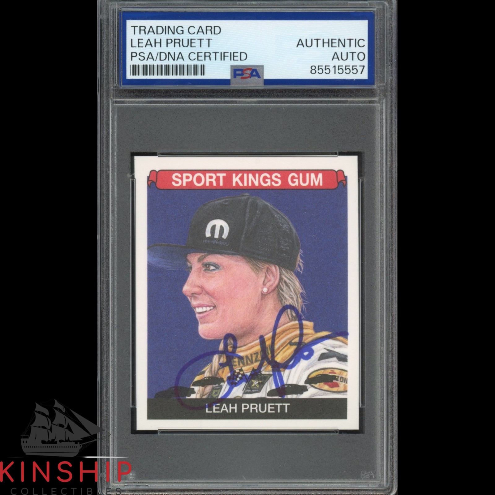 Leah Pruett signed 2020 Sport Kings Card PSA DNA Slab Drag Racing Auto C4701