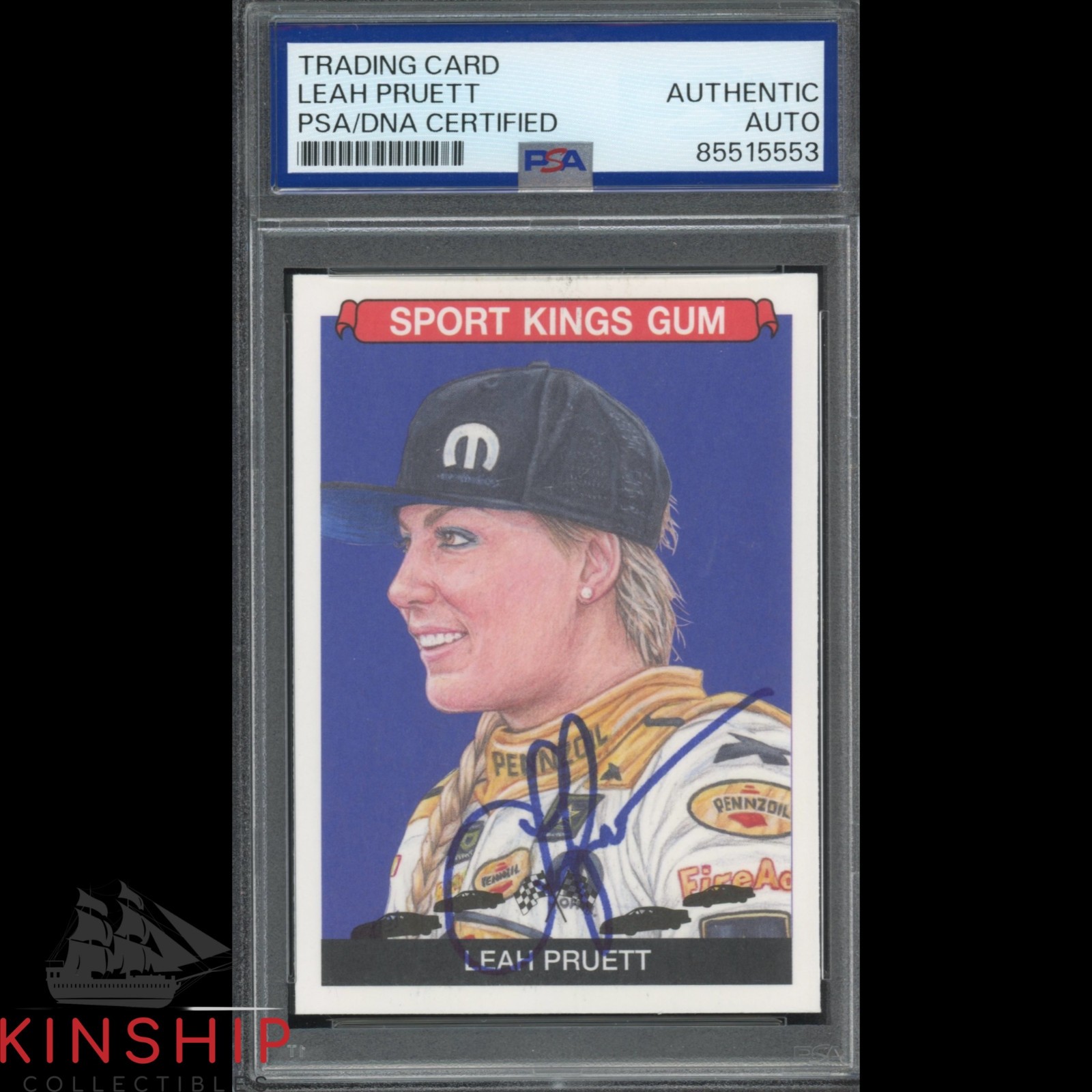 Leah Pruett signed 2020 Sport Kings Card PSA DNA Slab Drag Racing Auto C4700