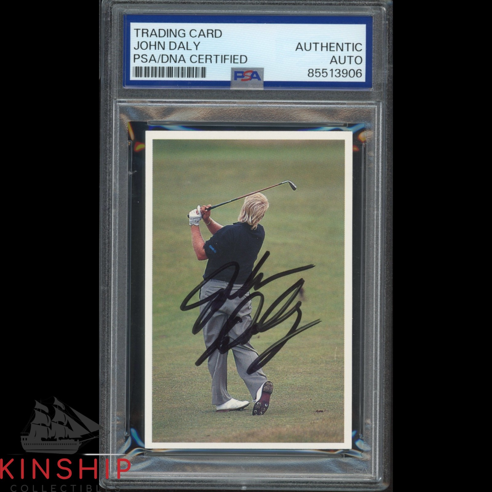 John Daly signed 1994 BBC Question Board Game Card PSA DNA Slab Golf Auto C4720