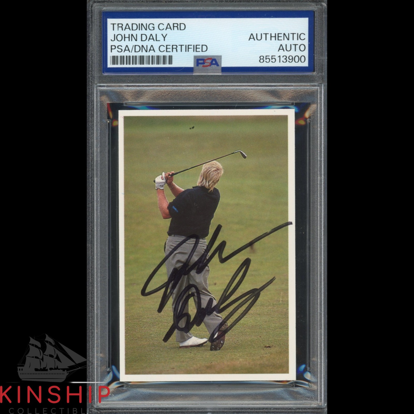 John Daly signed 1994 BBC Question Board Game Card PSA DNA Slab Golf Auto C4748