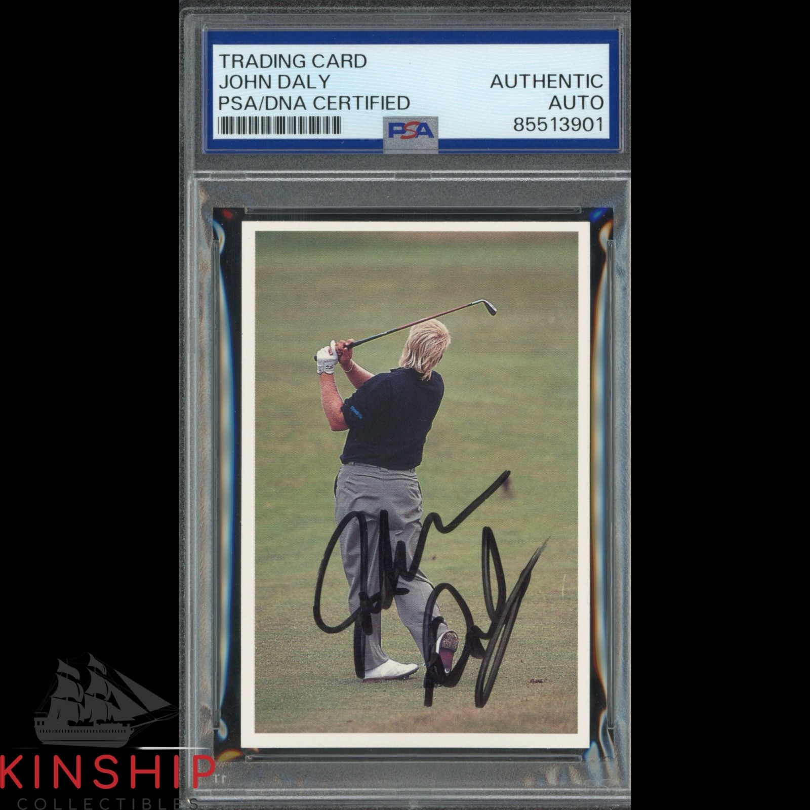 John Daly signed 1994 BBC Question Board Game Card PSA DNA Slab Golf Auto C4751