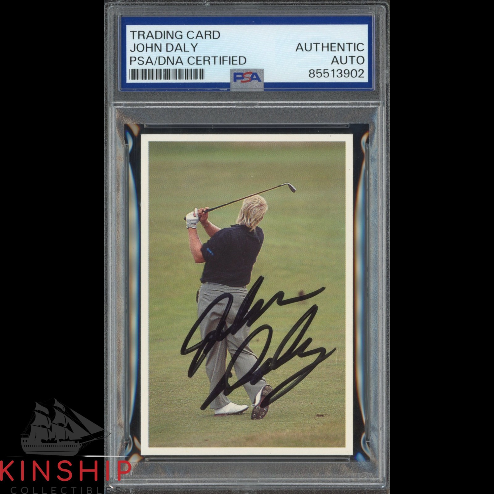 John Daly signed 1994 BBC Question Board Game Card PSA DNA Slab Golf Auto C4749
