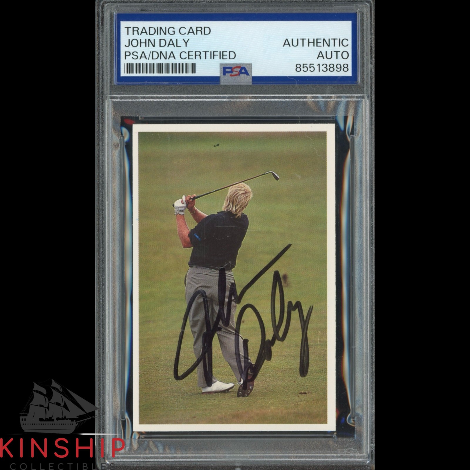 John Daly signed 1994 BBC Question Board Game Card PSA DNA Slab Golf Auto C4739