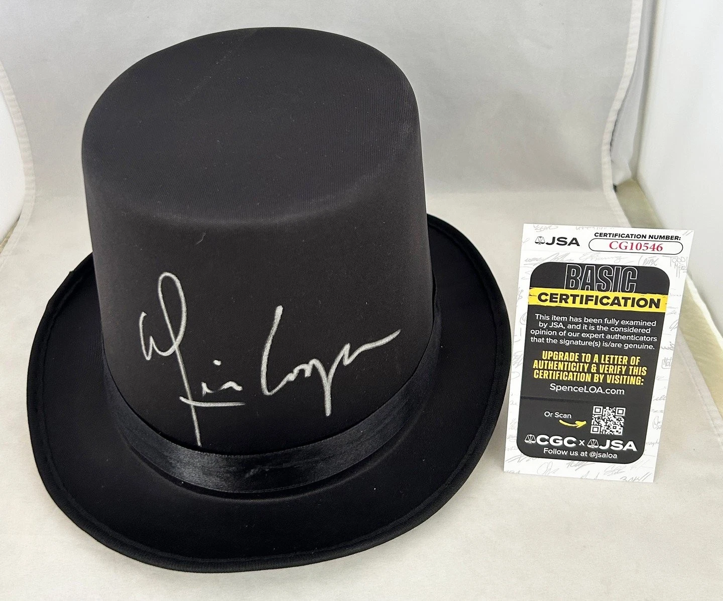Alice Cooper Signed Top Hat JSA 1 COA