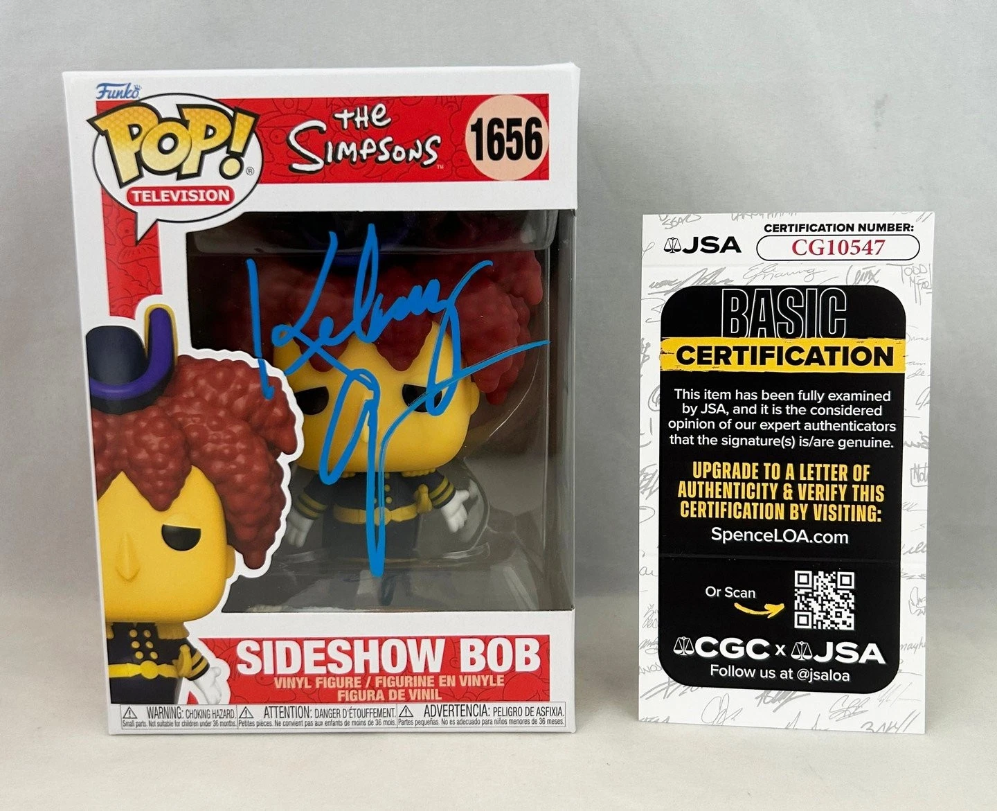 Kelsey Grammer Signed Funko Pop Simpsons Sideshow Bob #1656 JSA 3 COA