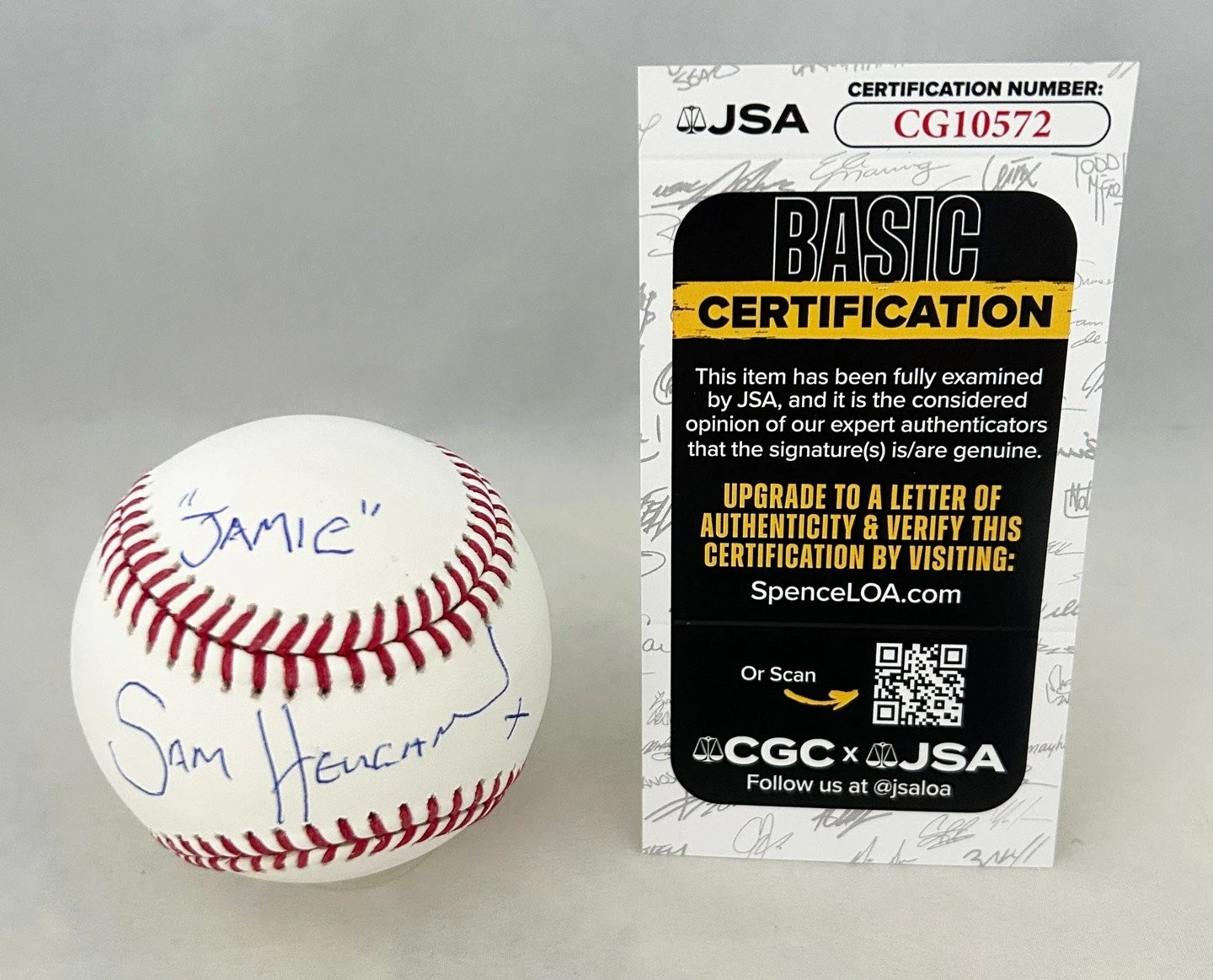 Sam Heughan Signed Baseball Outlander Jamie Fraser JSA COA