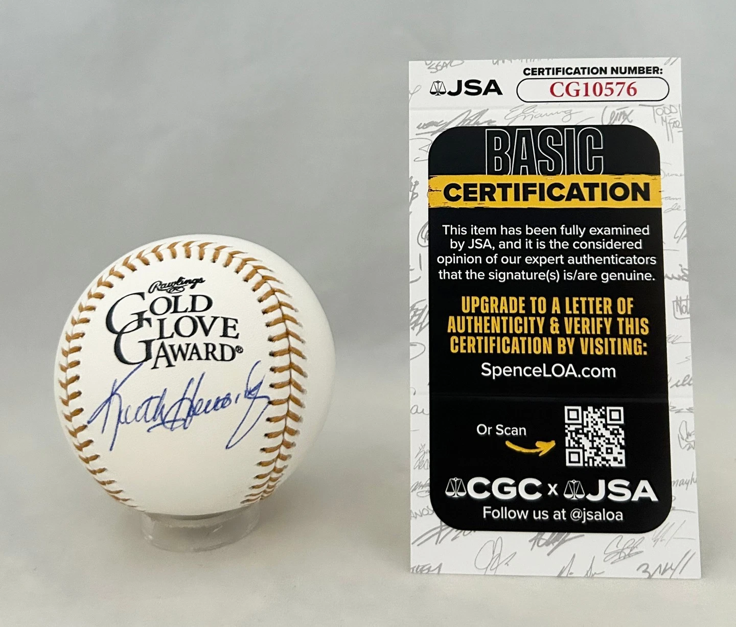Keith Hernandez Signed Gold Glove Baseball New York Mets JSA COA