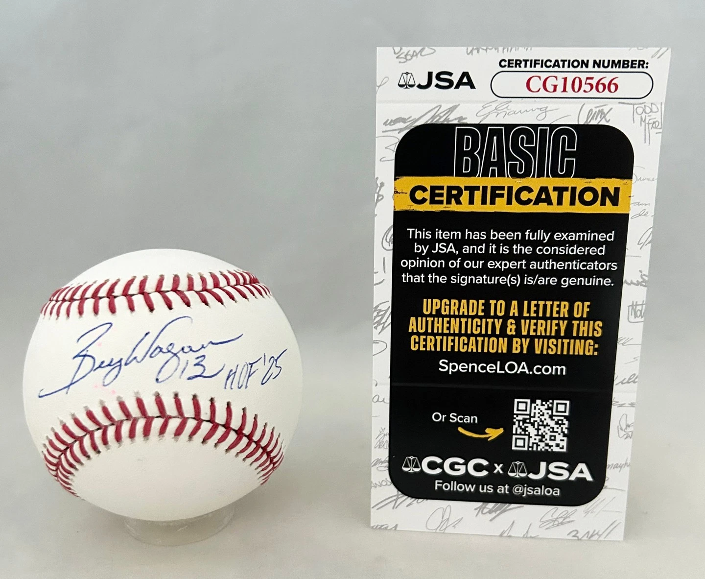 Billy Wagner Signed Authentic MLB Baseball Houston Astros JSA COA