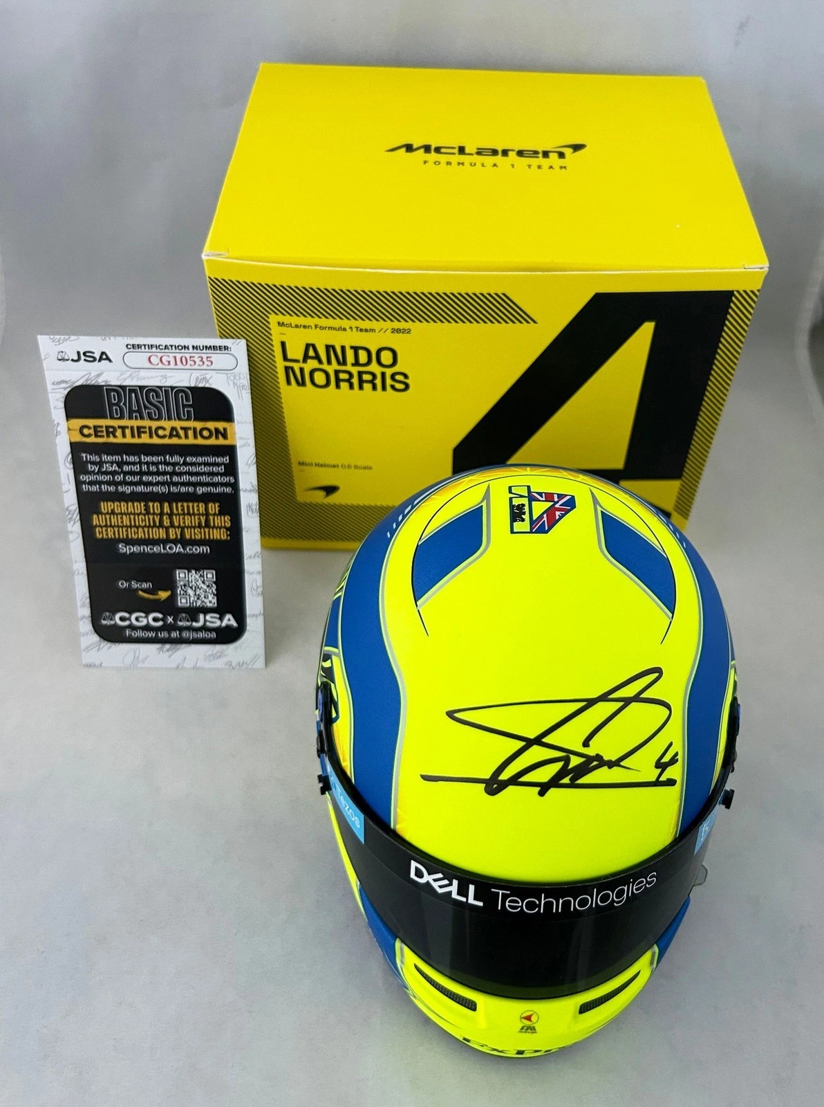 Lando Norris Signed Helmet 1:2 McLaren 2023 Season F1 JSA COA