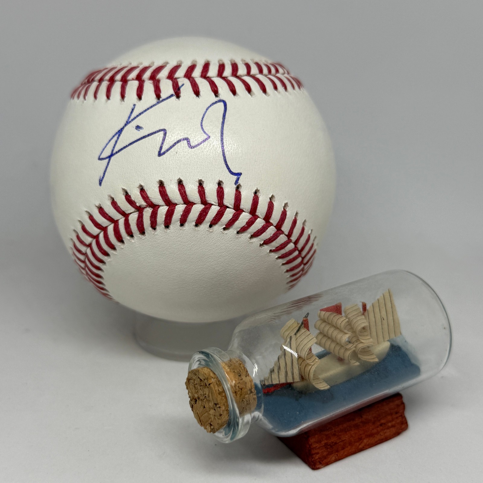 Kim Ng signed Rawlings OML Baseball JSA COA Marlins Auto Rare A3907