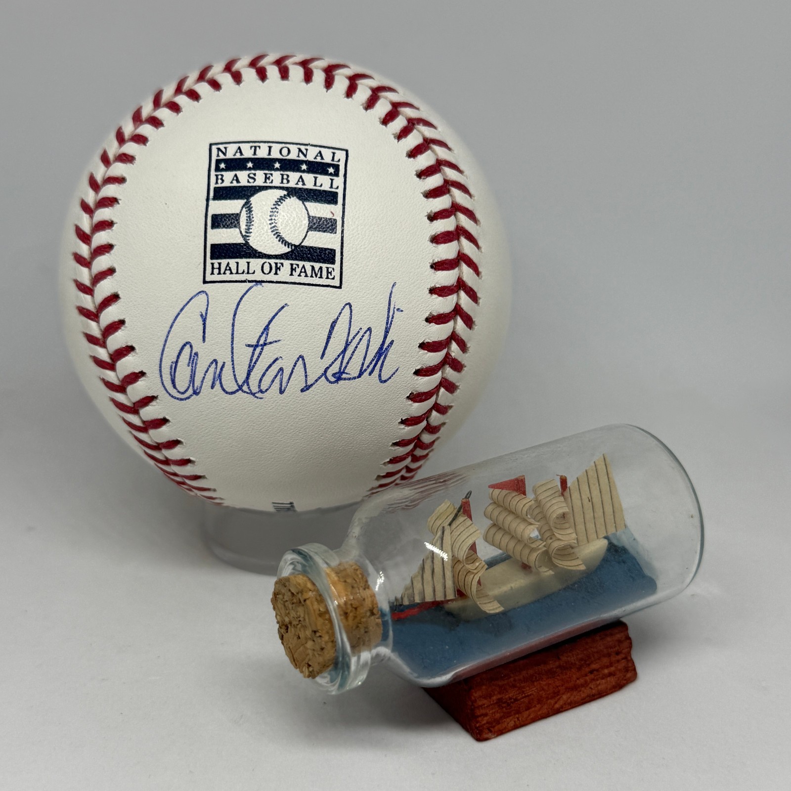 Carlton Fisk signed Rawlings HOF Logo Baseball JSA COA Red Sox Auto A3915
