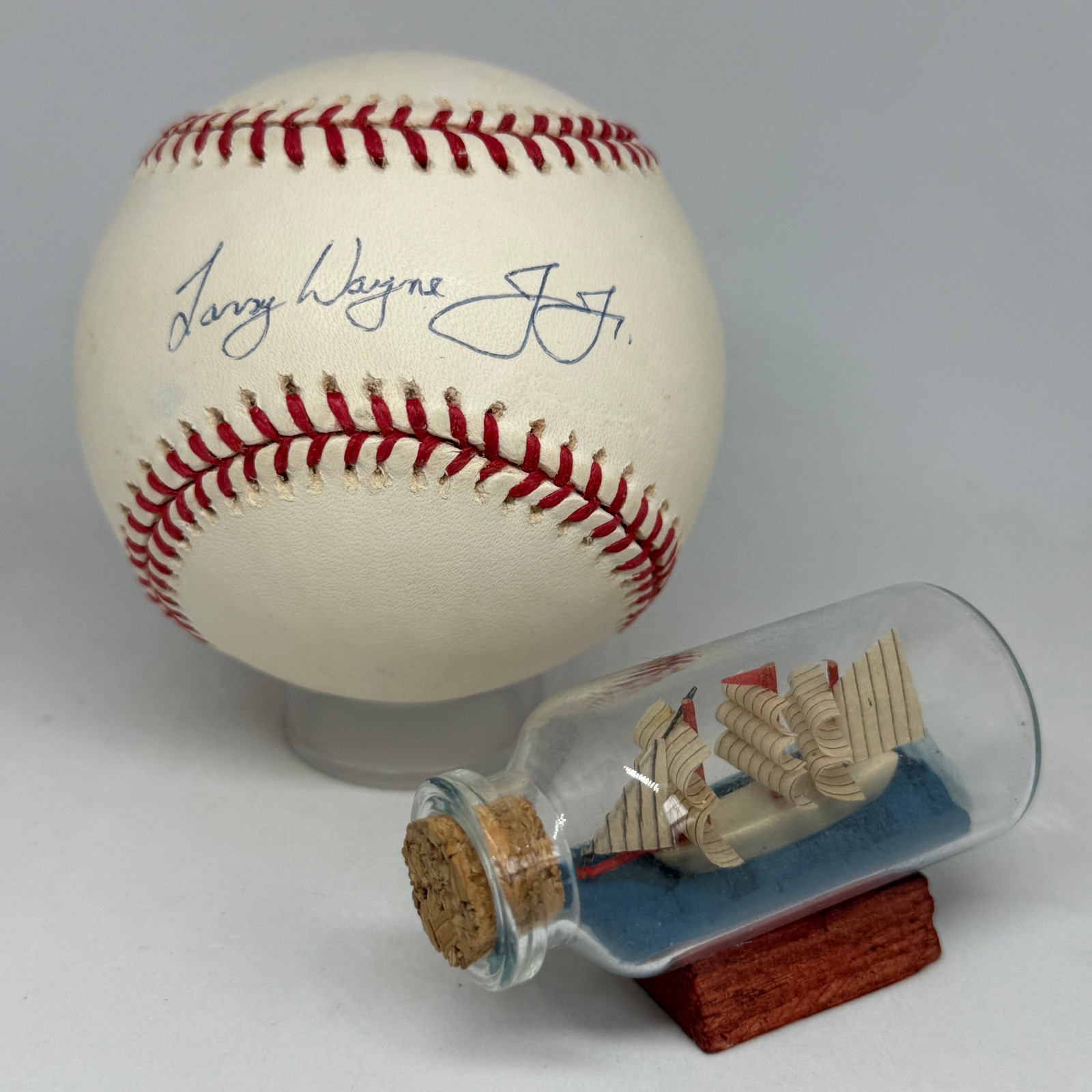Chipper Jones signed Rawlings ONL Baseball JSA COA Full Name Larry Auto A3951