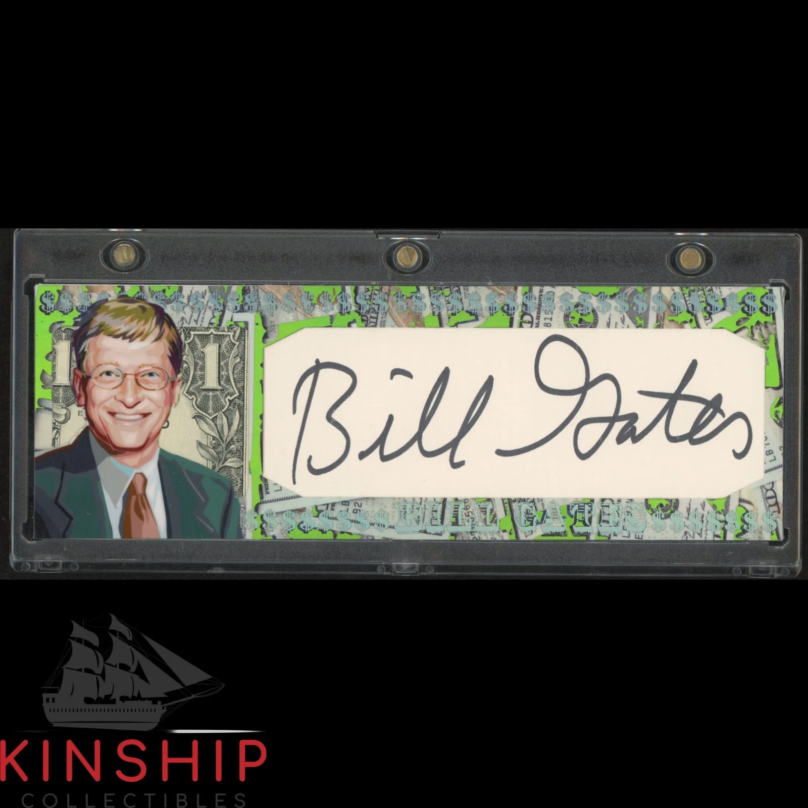 Bill Gates  signed Custom Booklet JSA LOA Auto Grade 10 Rare Auto Z2282