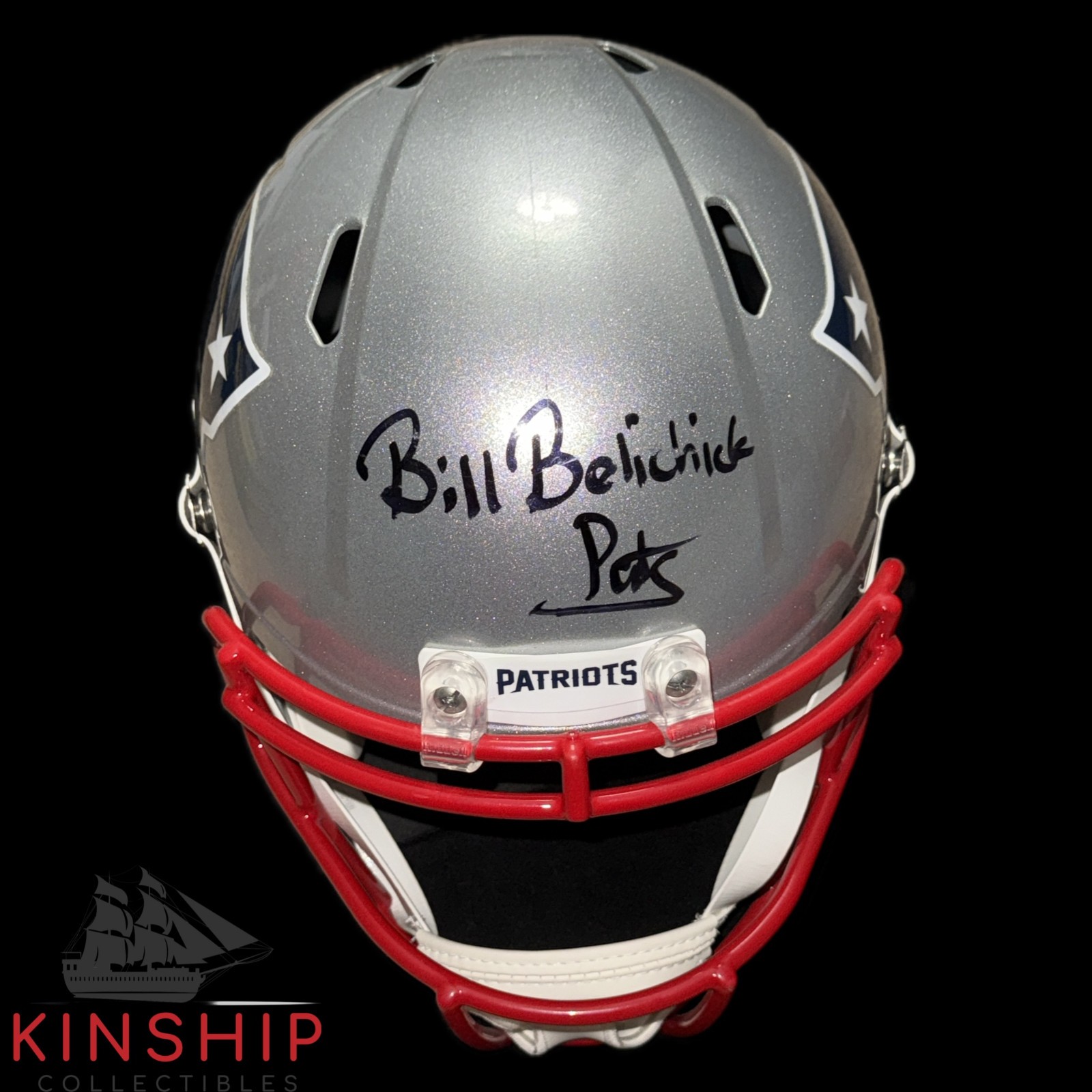 Bill Belichick signed New England Patriots Full Size Helmet JSA LOA Football F88