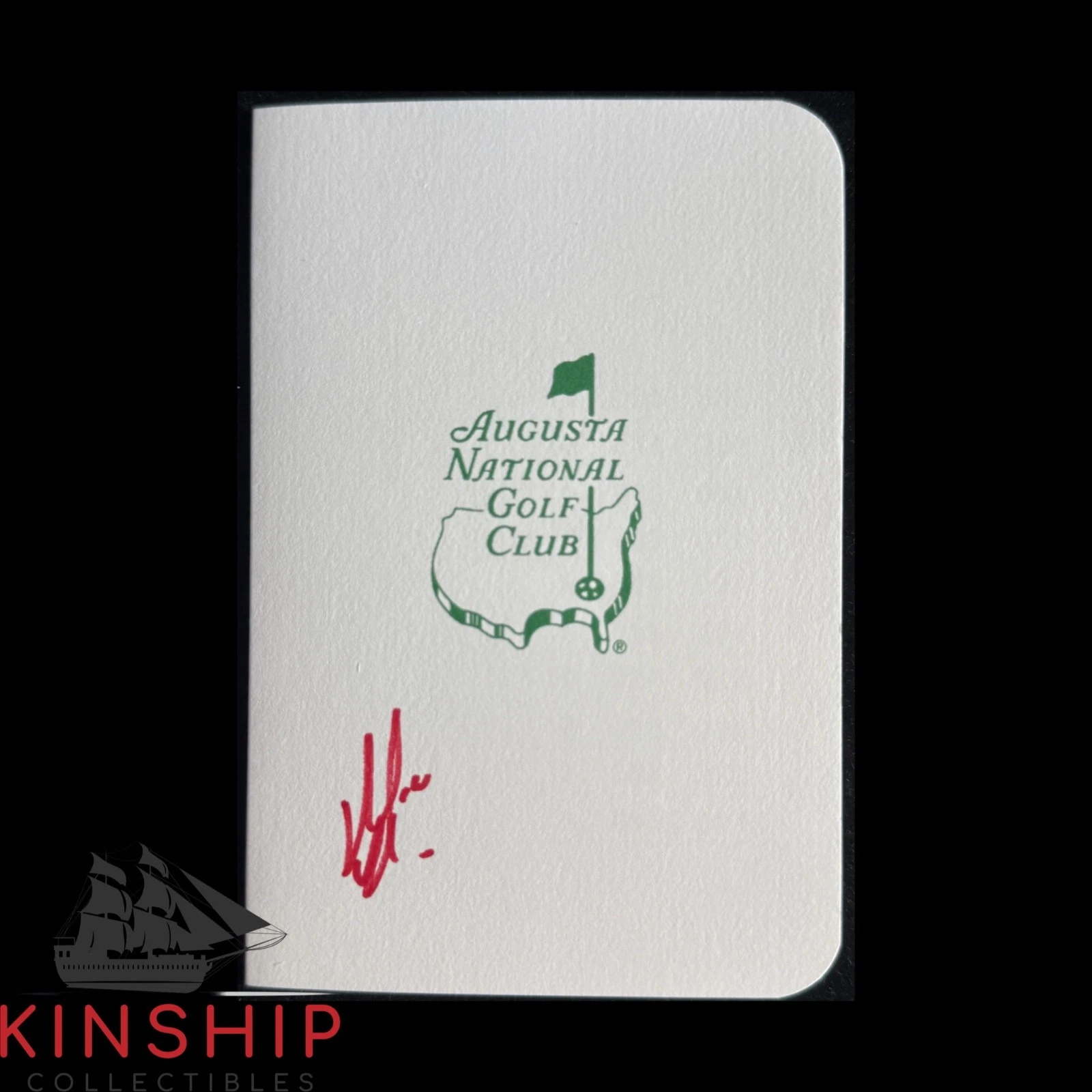 Maverick McNealy signed Masters Scorecard JSA COA Augusta PGA Golf Auto Z2287