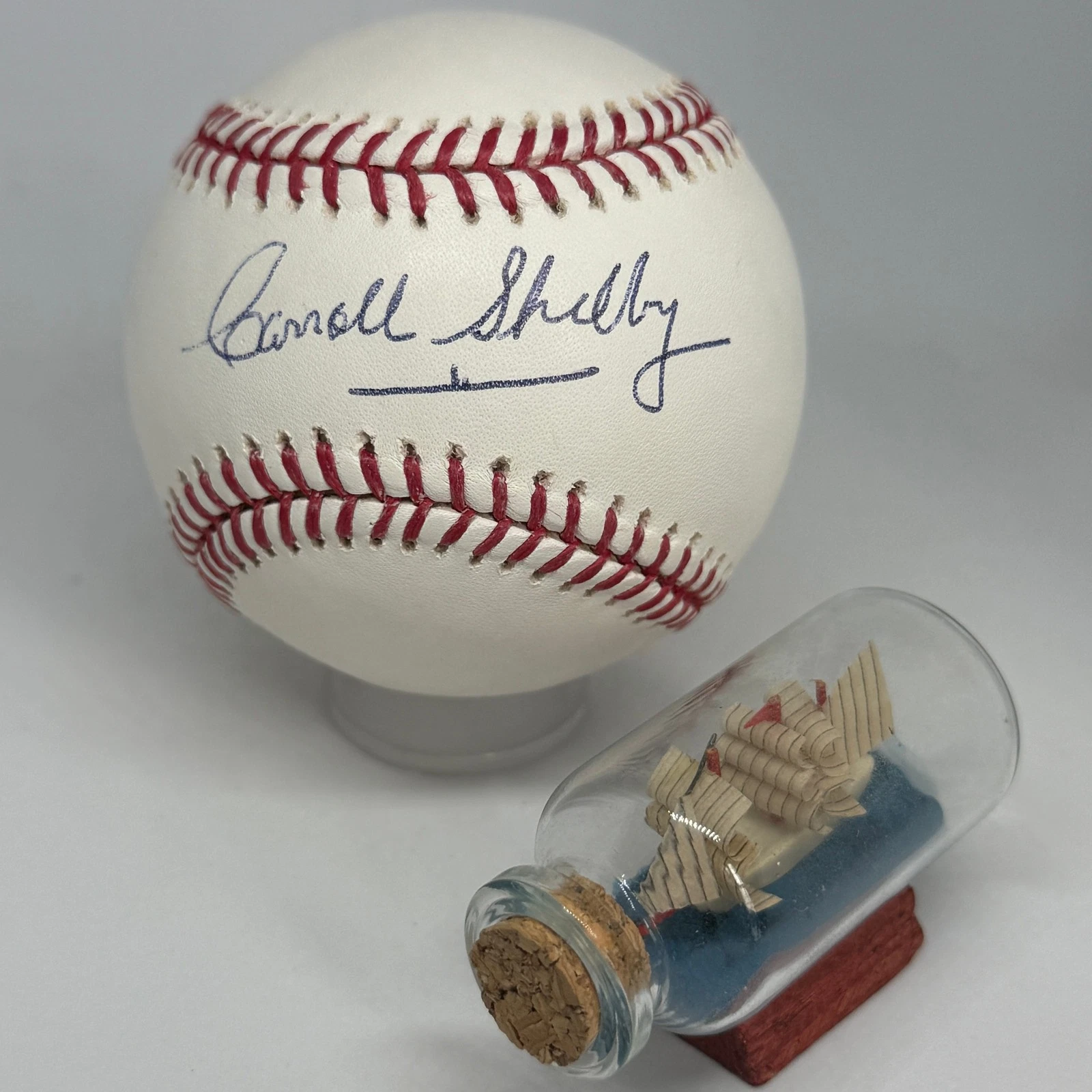 Carroll Shelby signed Rawlings OML Baseball JSA LOA Rare Ford Cobra Auto A3998