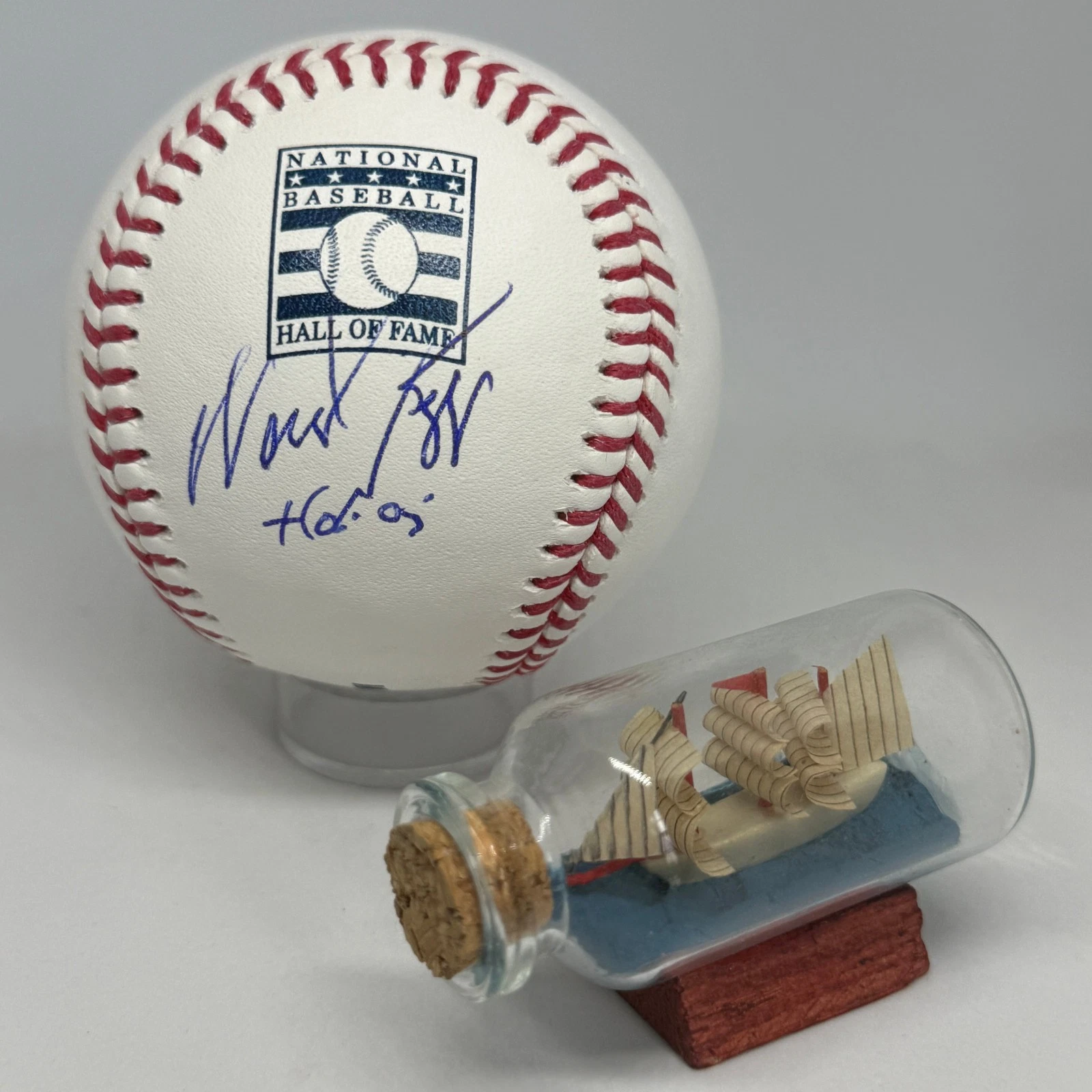 Wade Boggs signed Rawlings HOF Logo Baseball JSA COA Red Sox Yankees Auto A4013