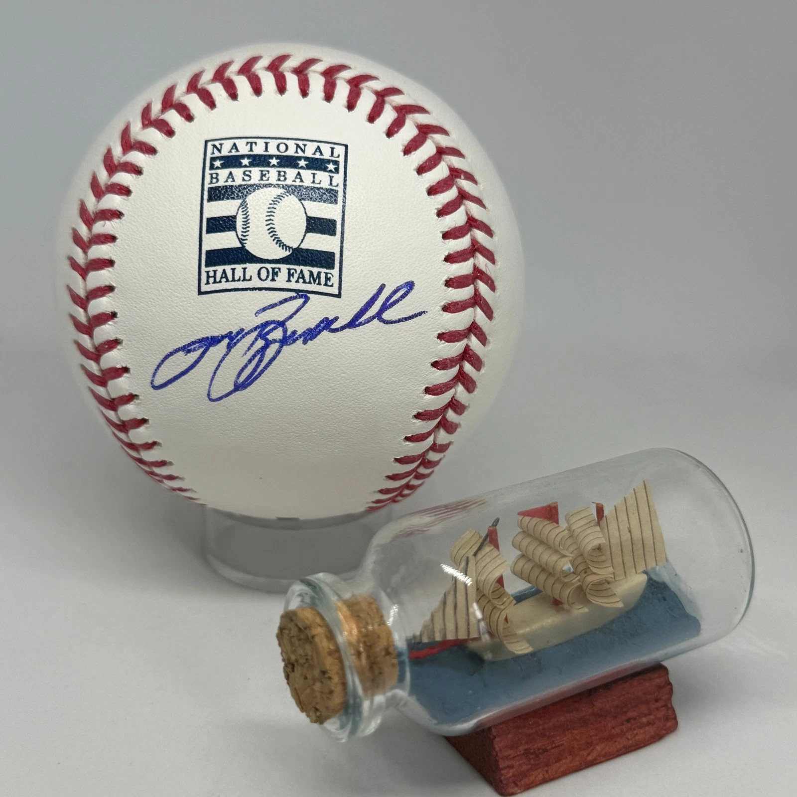 Jeff Bagwell signed Rawlings HOF Logo Baseball JSA COA Astros Auto Rare A4014