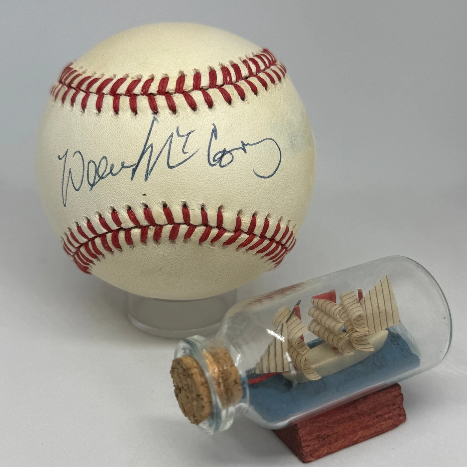 Willie McCovey signed Rawlings ONL Baseball JSA COA Giants HOF Auto A4017