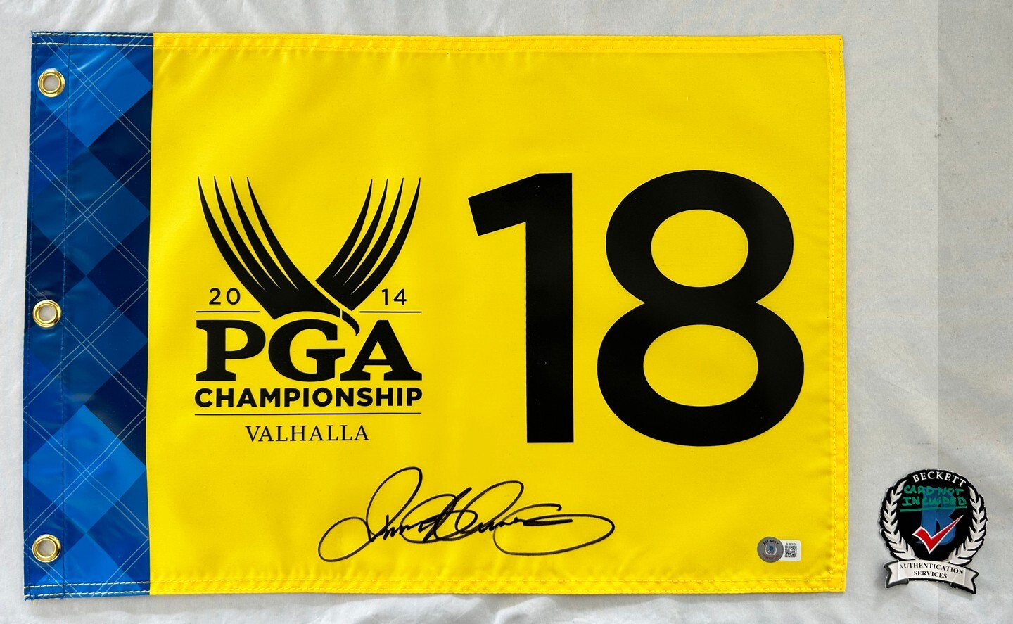 Rory McIlroy Signed 2014 PGA Championship Flag Beckett BAS 4 COA