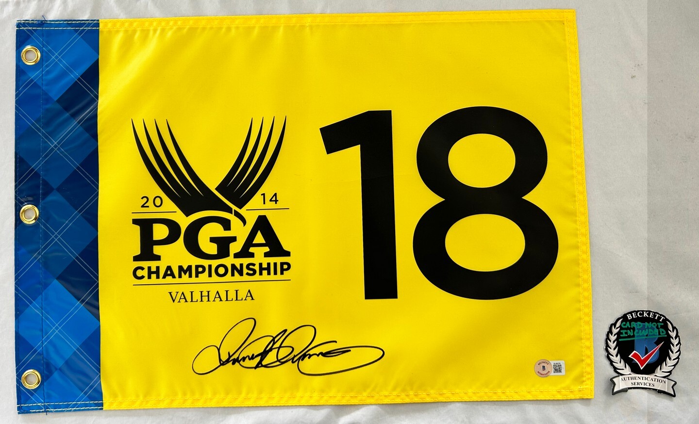 Rory McIlroy Signed 2014 PGA Championship Flag Beckett BAS 2 COA