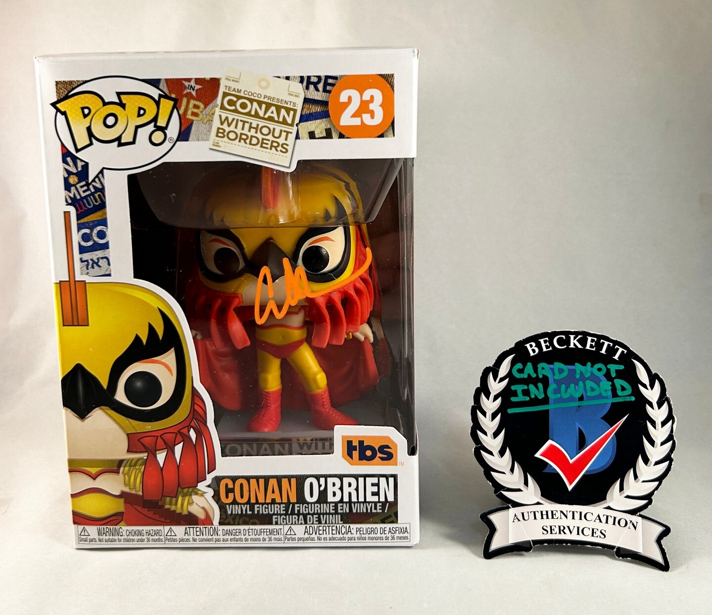 Conan O'brien Signed Funko Pop Beckett BAS 2 COA