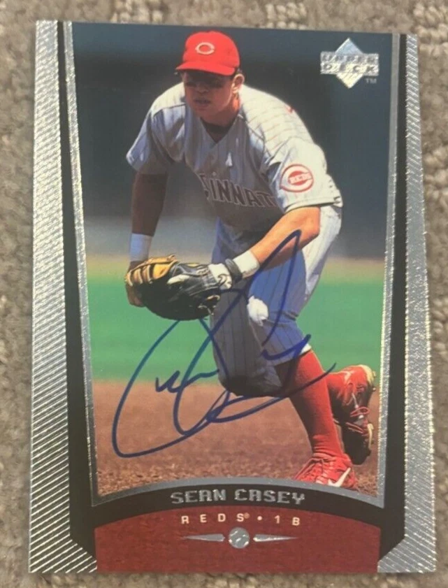 1999 Upper Deck #70 Sean Casey signed autographed card Cincinnati Reds