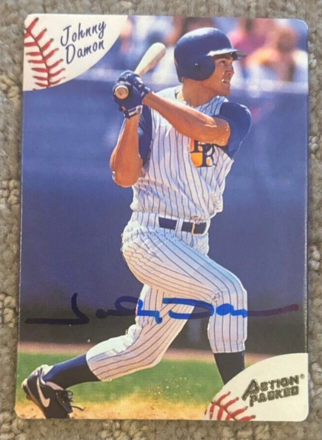 1994 Action Packed #18 Johnny Damon signed autographed card Kansas City Royals
