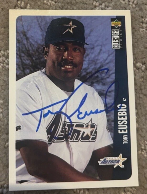 Tony Eusebio 1996 Upper Deck Collector's Choice #563 Astros Auto Signed MLB Card
