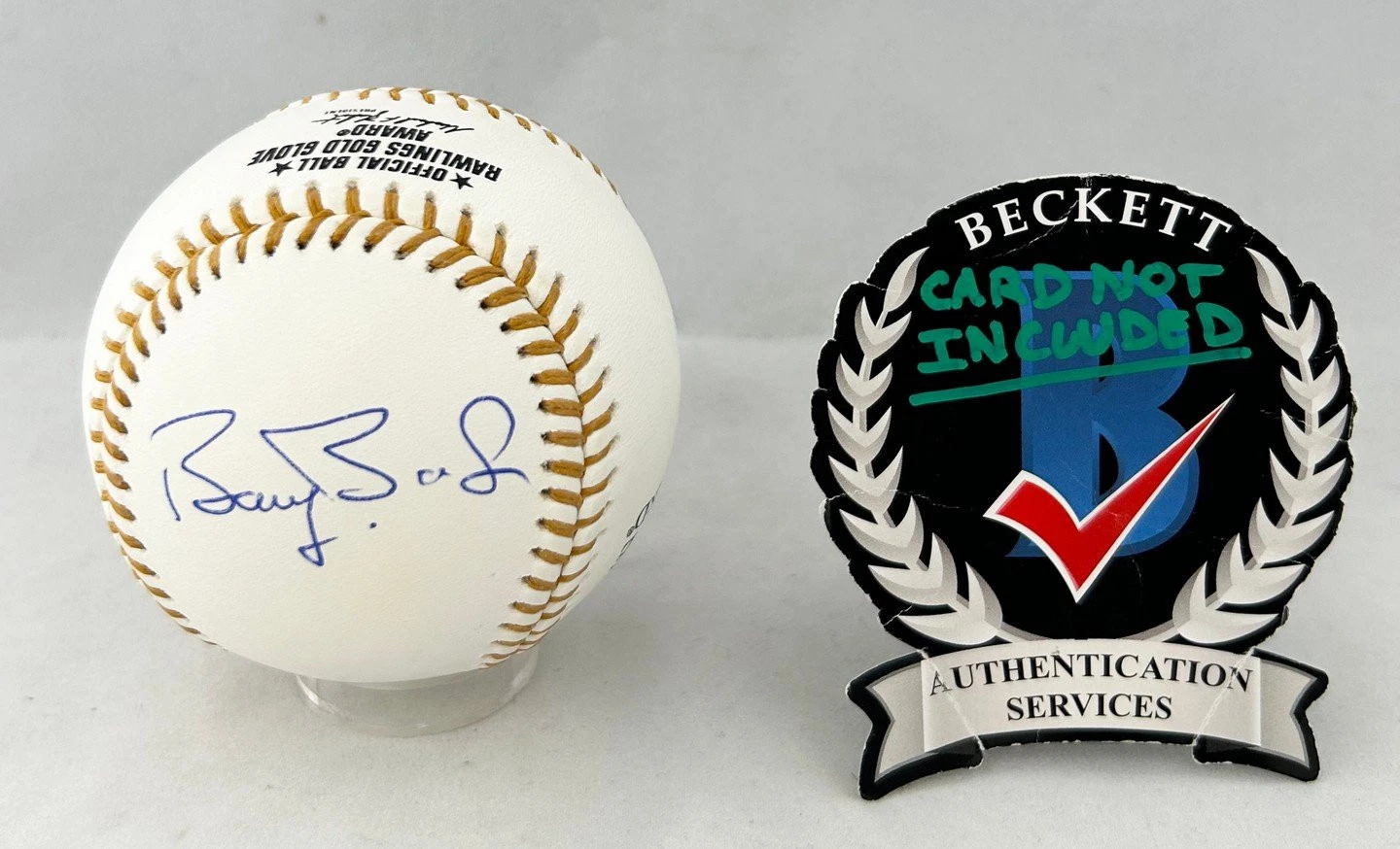 Barry Bonds Signed Gold Glove Baseball Chicago Cubs Beckett BAS 1 COA