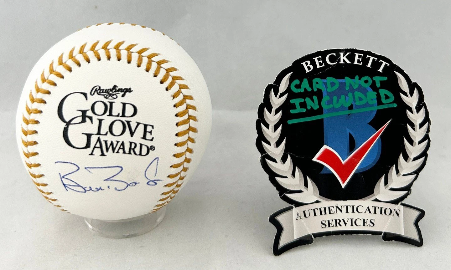 Barry Bonds Signed Gold Glove Baseball Chicago Cubs Beckett BAS COA