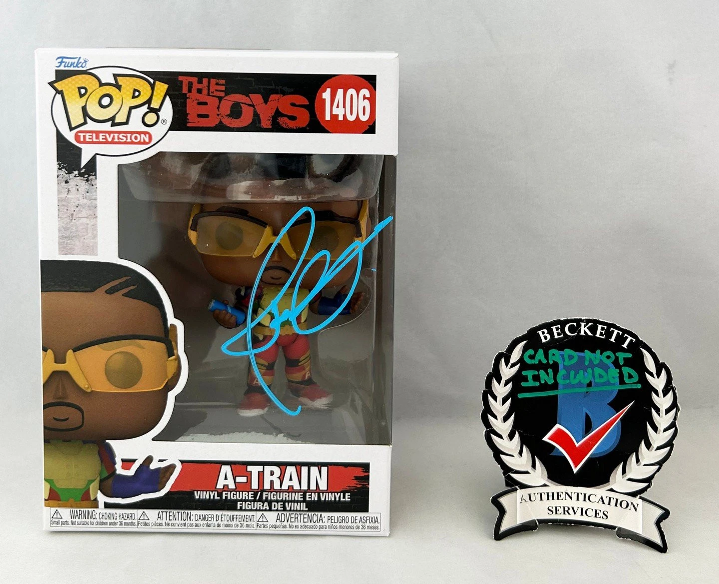 Jessie T Usher Signed Funko Pop The Boys A-Train Beckett BAS COA
