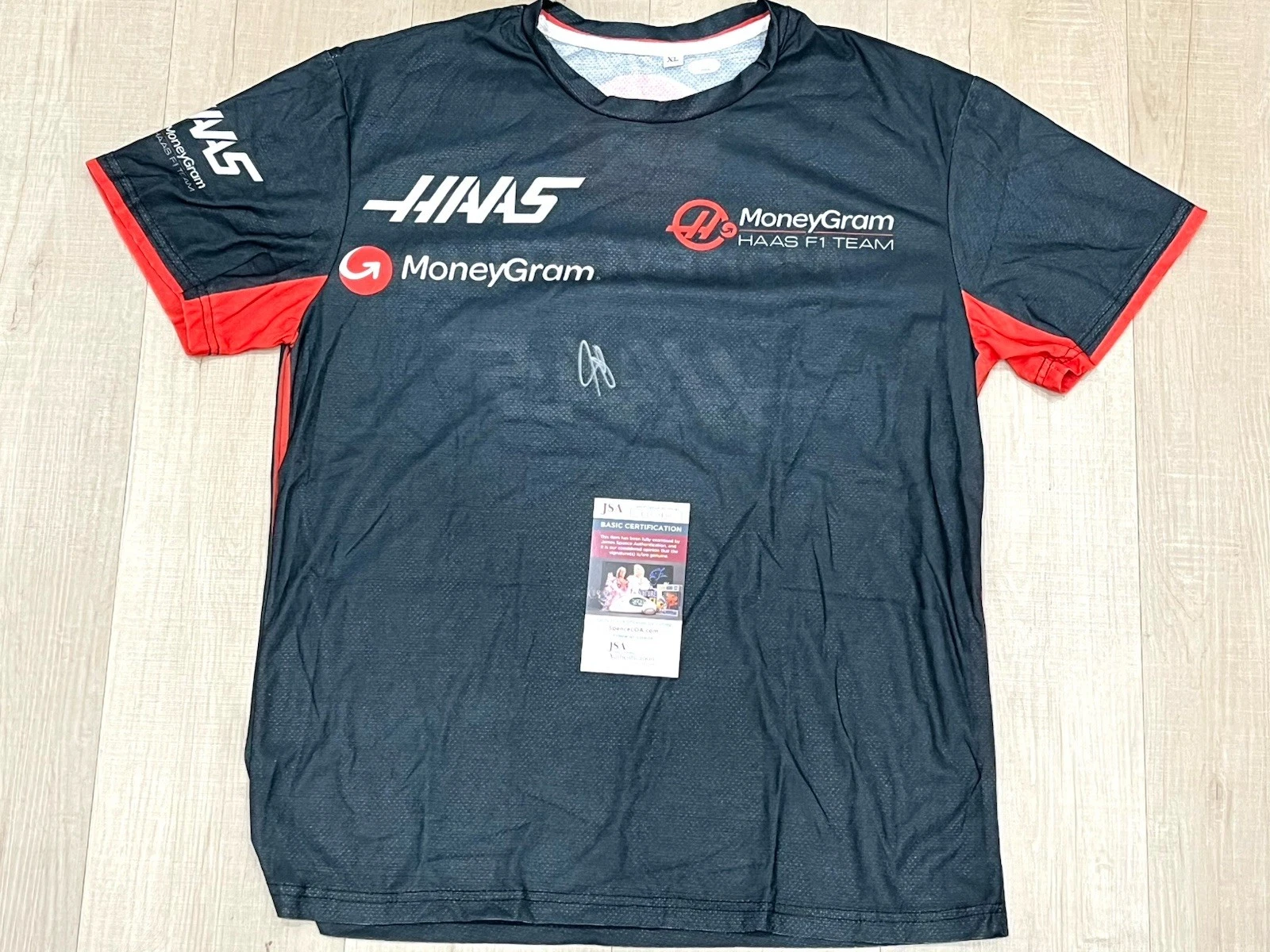 Oliver Bearman Hand Signed Haas Racing Shirt F1 Driver JSA CERT #3