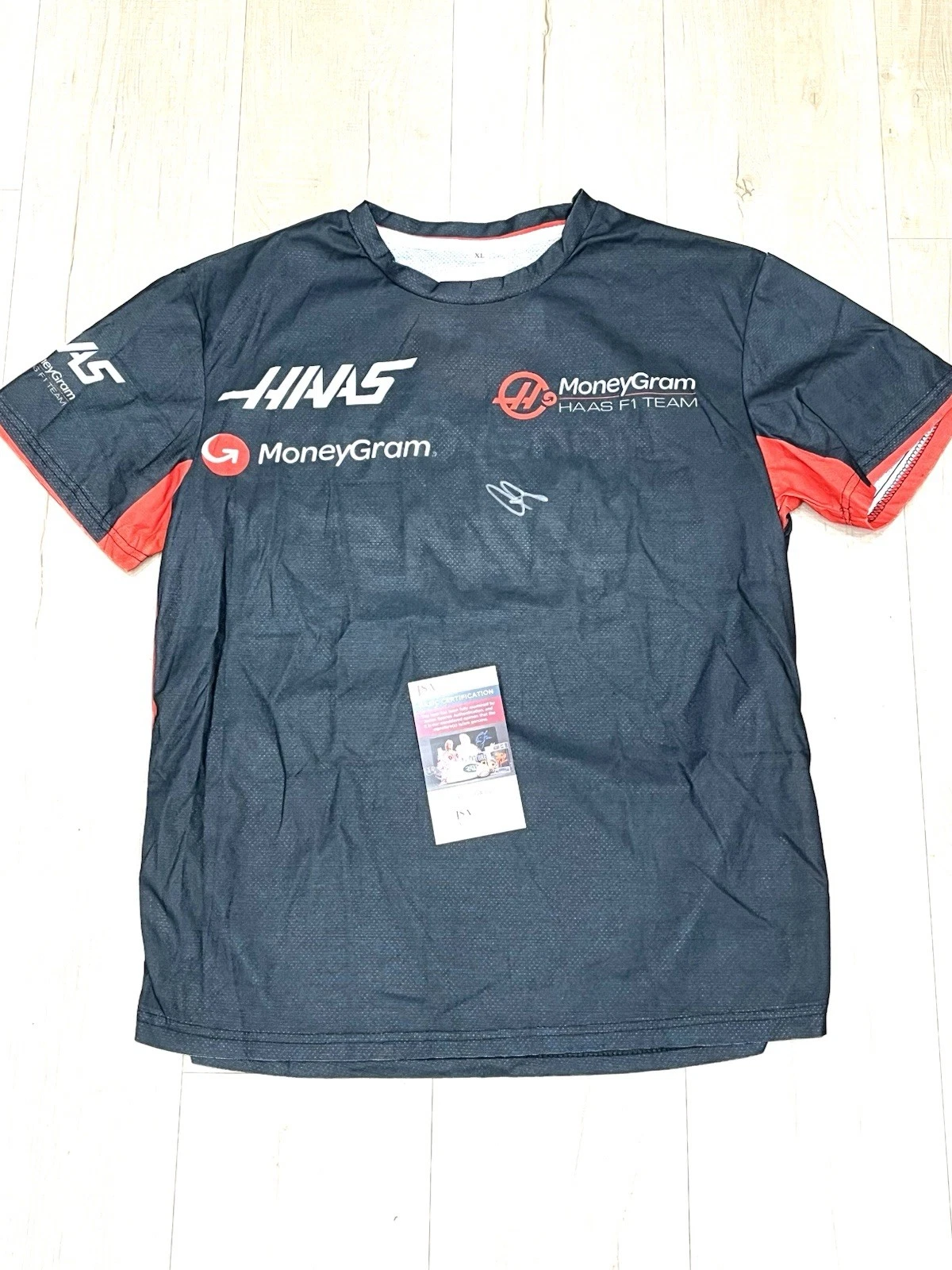 Oliver Bearman Hand Signed Haas Racing Shirt F1 Driver JSA CERT #6