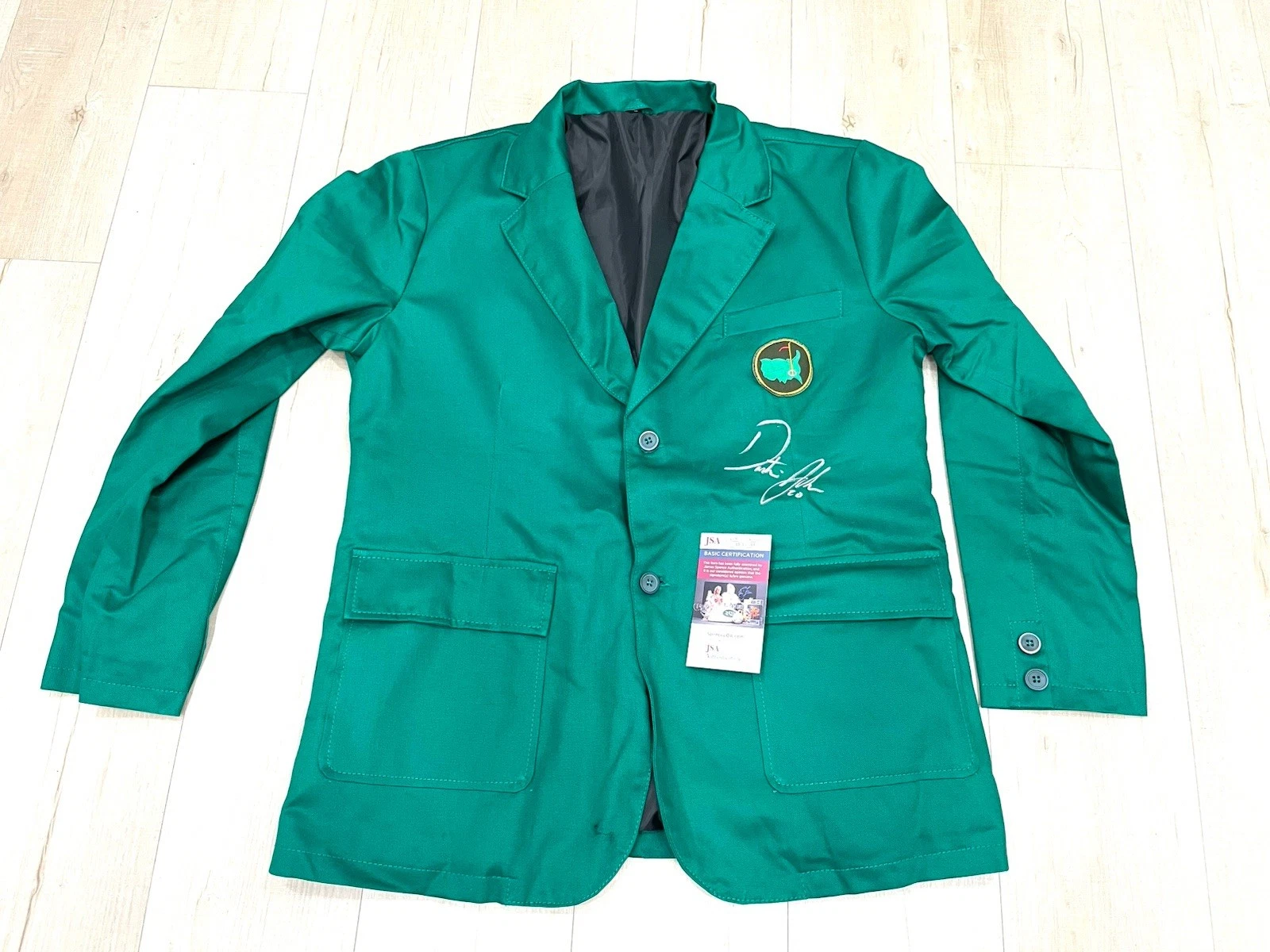 Dustin Johnson Hand Signed Masters Jacket PGA Golf JSA Certification