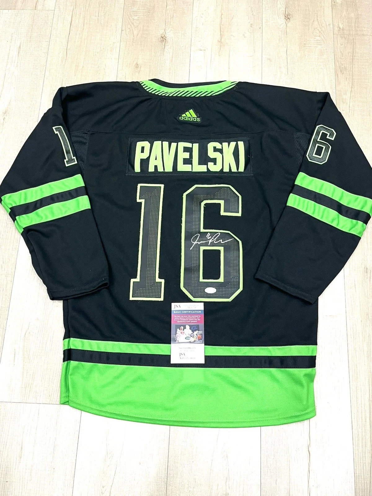 Joe Pavelski Hand signed Dallas Stars Hockey Jersey JSA COA