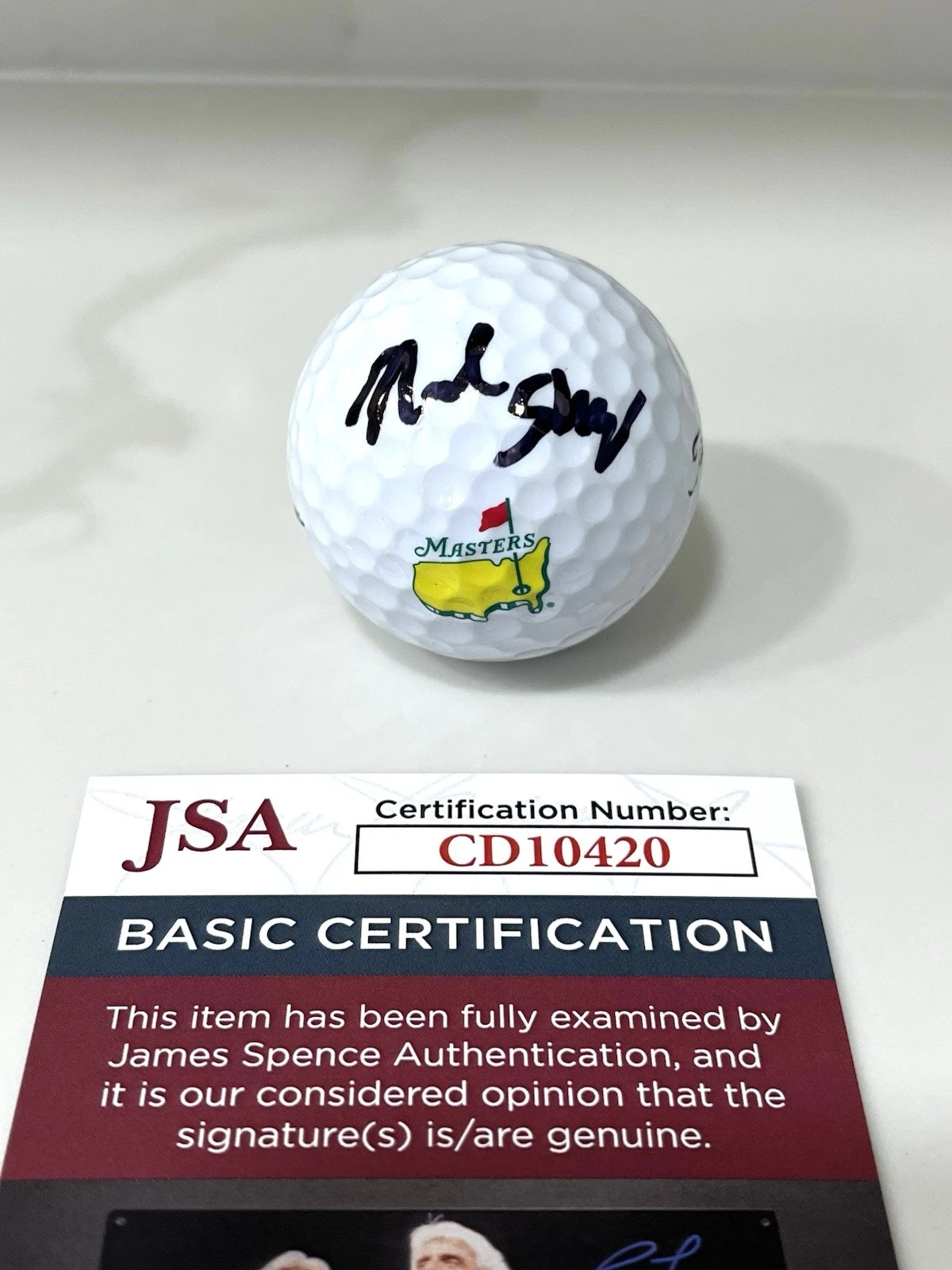 Neal Shipley Signed Masters Golf Ball JSA COA