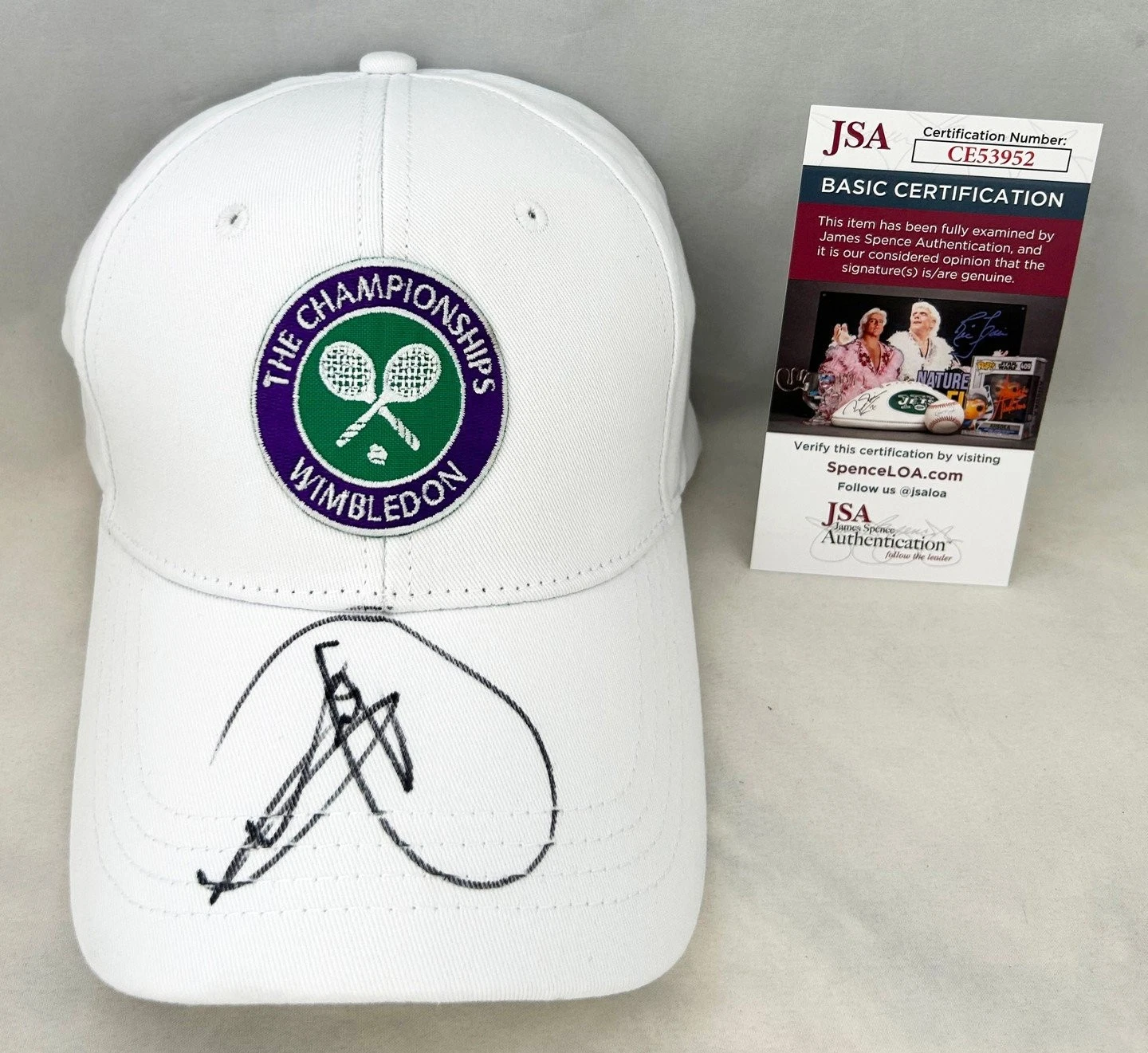 Novak Djokovic Signed Hat Wimbledon Champion JSA COA