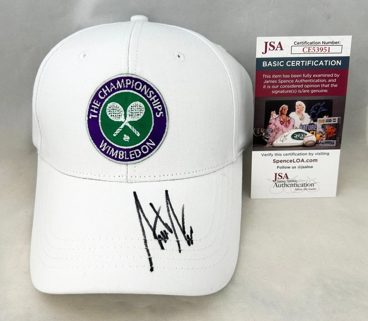 Andre Agassi Signed Hat Wimbledon Champion JSA COA